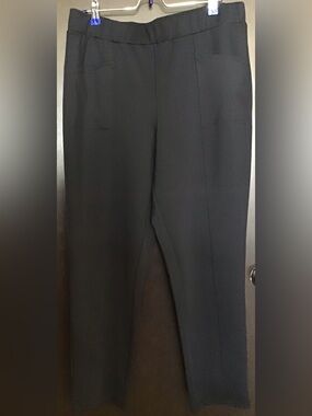 Isaac Mizrahi Black Straight-Leg Women's Pants